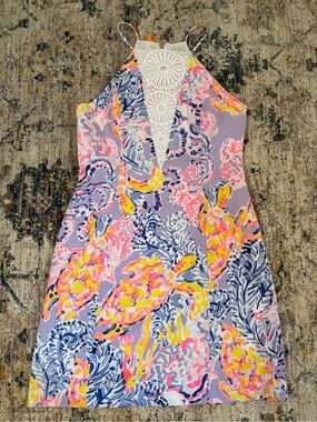 Lily Pulitzer Size 0 Gorgeous Spring Summer Dress Turtles Bright Bold